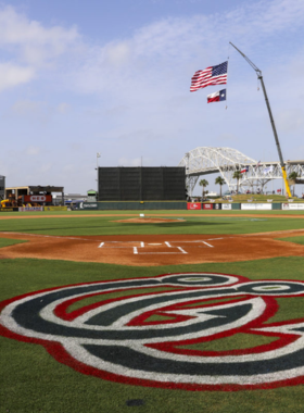 This image shows Whataburger Field, home of the Corpus Christi Hooks baseball team. The stadium offers exciting games, family-friendly events, and stunning views of the Harbor Bridge, creating a perfect night out.
