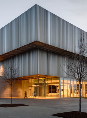 This image shows a visitor admiring artwork at the Speed Art Museum in Louisville, surrounded by European masterpieces and contemporary art, offering a diverse cultural experience.