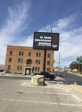 "This image shows the military exhibits at Fort Bliss and Old Ironsides Museum, displaying historical artifacts and vehicles from the U.S. Army, showcasing the region's role in military history and the legacy of the 1st Armored Division."