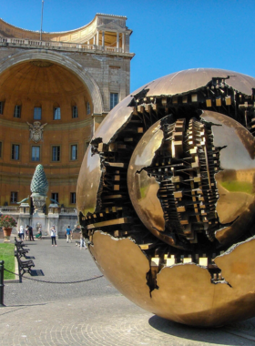 This image shows the Vatican Museums, home to a vast collection of art and history, with the famous Sistine Chapel at its heart. The Chapel is renowned for Michelangelo’s breathtaking frescoes, including the Last Judgment and the Creation of Adam, which adorn the ceiling. It is a must-see for art lovers and history enthusiasts alike.