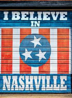 14. Nashville Mural Tour This image shows colorful street art during a mural tour in Nashville, featuring vibrant designs and thought-provoking messages. The city’s murals capture its creative spirit, offering a visually engaging experience for art lovers and photographers.
