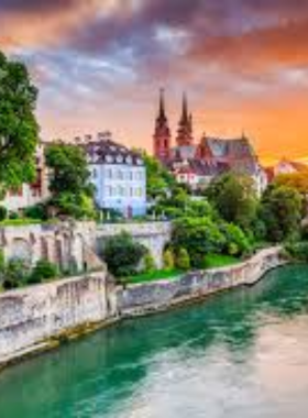 This image shows visitors exploring the art galleries and museums in Basel. The cultural district showcases both modern and classical art, highlighting the city's rich artistic heritage and passion for creativity.