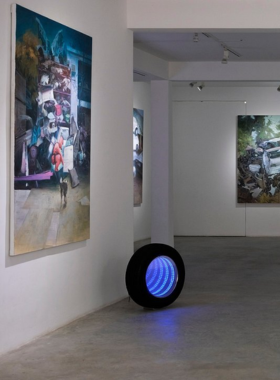 This image shows Vin Gallery, a contemporary art space that highlights the creative works of local and Southeast Asian artists. The gallery features a variety of paintings, sculptures, and mixed-media art that reflect the evolving art scene of the region. Visitors can enjoy a calm and engaging atmosphere while exploring the unique exhibits on display.