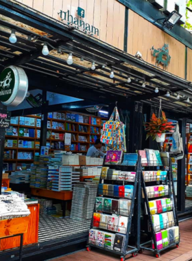 This image shows Ho Chi Minh City's Book Street, a vibrant, peaceful destination for book lovers. Rows of bookstores offer a diverse selection of Vietnamese and international books, while cozy cafes along the street provide a spot to relax and enjoy a coffee. It’s an ideal place for those looking to explore the local literary culture in a charming, tranquil setting.