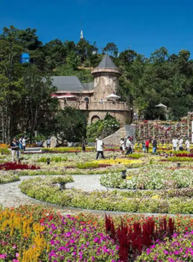 This image shows that the Da Nang Zoo and Botanical Gardens combine both wildlife and plant life, offering a delightful photography experience. Visitors can photograph animals like monkeys and peacocks in the zoo, while the botanical gardens offer vibrant flower displays and lush greenery. The well-maintained park is perfect for a relaxing visit while capturing both animal and plant life in one location.