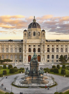 This image shows the Kunsthistorisches Museum, one of the largest art museums in the world, located in Vienna. The museum boasts a diverse collection of artworks, from ancient Egyptian artifacts to European paintings by masters such as Raphael and Titian. The grand architecture and exceptional galleries make it a cultural gem. Visitors can immerse themselves in history and art, making it a perfect stop for art lovers and history enthusiasts alike.