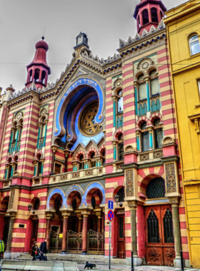 This image shows the Jewish Quarter, also known as Josefov, in Prague. This historic district is home to several important Jewish landmarks, including synagogues, the Jewish Museum, and the Old Jewish Cemetery. The area offers a deep dive into the history of Prague’s Jewish community. Visitors can explore the narrow streets and see remnants of the past, such as the poignant gravestones in the Old Jewish Cemetery, providing a unique and reflective experience of Czech history and culture.