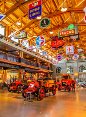 This image shows visitors walking through Heritage Park Historical Village in Calgary, a living history museum that transports guests back in time to the early days of Western Canada. With its historical buildings, vintage train rides, and costumed interpreters, the park offers a hands-on experience where visitors can learn about pioneer life, explore authentic historical sites, and engage with the past in a fun and interactive way. It’s a great place for families to explore history together.