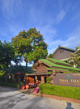 This image shows Kritsana’s Sukhothai Guesthouse, a cozy and eco-friendly guesthouse offering a homely atmosphere. With personalized service, comfortable rooms, and a sustainable focus, it’s a great choice for a relaxed stay.